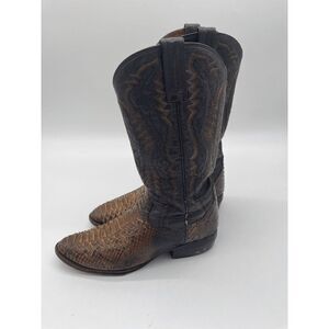 Dan Post Boots Kingsly Cayman Square Toe Mens Dress Boots Mid Calf Brown